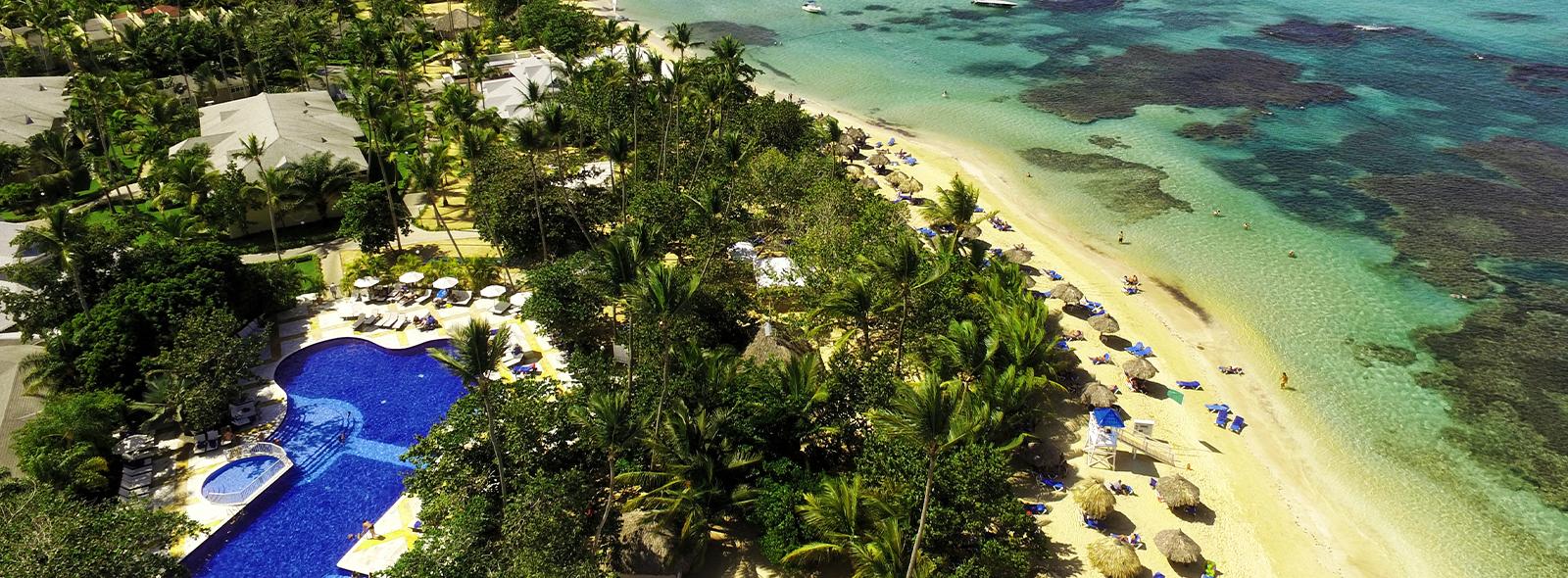 vue aérienne de l'hôtel bahia principe el portillo en République Dominicaine sur le spot Las Terrenas