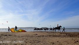 Vue ensemble du spot de kitesurf et windsurf du spot Essaouira