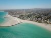 Vue du ciel du spot navigable au club de Cape Sport Center à Langebaan en Afrique du Sud