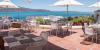 Terrasse extérieur avec vue sur mer au Farmhouse Hotel à Langebaan en Afrique du Sud