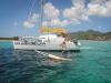 Stand-up-paddle sur le Catamaran Wind-Aventure Saint Barth, à Saint Martin, sur les spots de Galion Beach et Orient Bay dans les Antilles