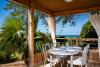 Terrasse des lodges de l'hotel Village de la pointe sur le spot du Vauclin en Martinique dans les Antilles