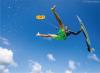 Grab en kitesurf sur le spot de Saint Martin au club Wind Adventure 