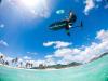 Saut en kitefoil à Saint Martin avec le club Wind Adventure