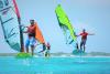 riders à bonaire sur le spot de lac bay avec le club dunkerbeck