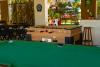 Espace commun avec billard et baby-foot à l'hotel Vila Jardim sur le spot de Parajuru au Brésil