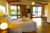 Intérieur des bungalows à l'hotel Vila Jardim sur le spot de Parajuru au Brésil