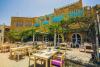 Terrasse de l'hotel Captain's Inn sur le spot de El Gouna en Egypte