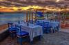 Restaurant sur la plage de l'hôtel club Paradisio à El Gouna en Egypte