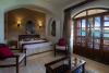 Chambre avec lit double de l’hôtel Sultan Bey à El Gouna en Egypte
