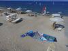 Prise de vue de la plage juste devant le centre Big Blue à Kos en Grèce