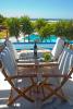 Terrasse a l'hôtel Aeraki au spot de kitesurf de Naxos en Grèce
