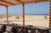 Vue panoramique de la terrasse de l'ecolodge la Tour d'Eole sur le spot de Dakhla Turtle Bay au Maroc