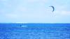 Kitesurfeur en navigation sur le spot du Morne à Maurice