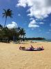 Aile de kite posée sur la plage du le spot Las Terrenas en République Dominicaine