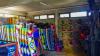 Espace stockage du centre kitesurf Osmosis sur le spot de Anse la raie a Rodrigues