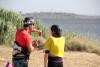 Conseils en kitesurf sur la plage devant le spot de Lo Stagnone en SIcile