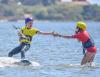 Premiers waterstarts sur le spot de Lo Stagnone en SIcile avec Kitelab