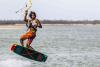 Grand Sri Lankais saut kitesurf Kitesurfing Mannar au Sri Lanka