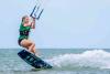 Kitesurf fille t-shirt vert Kitesurfing Mannar au Sri Lanka