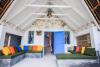 Espace salon dans les bungalows du Fun Beach Resort sur le spot de Jambiani à Zanzibar