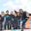 fun and fly la tranche-sur-mer wave school cours de planche à voile les éléves avec leur moniteur