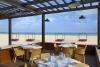 Restaurant du club de plage de l'hébergement le Hilton de Sal Santa maria au Cap Vert