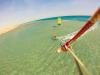 Vue aérienne d'un kitesurfeur au Club Ion Kitesurf à Safaga en Egypte