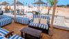 Espace détente de la payotte de l'hôtel Oasis Atlatico Belorizonte sur lîle d Sal, sur le spot de Santa Maria au Cap Vert