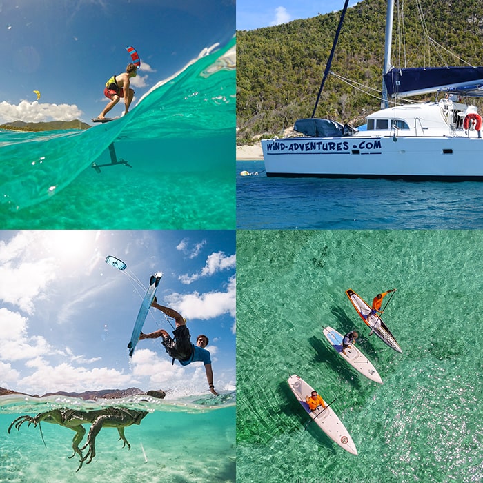 Club kitesurf surf paddle Wind Adventures a Saint Martin aux Antilles