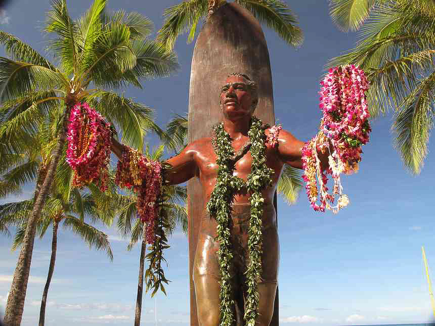 Statue Duke Kahanamoku Waikiki Oahu Hawai