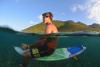 Ballade en surf sur le spot de Saint martin aux Antilles
