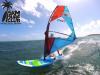 Navigation en windsurf sur le spot de Saint martin aux Antilles