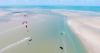 Vue aérienne du spot de kitesurf de Parajuru au Brésil