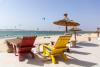 Zone beach bar sur le spot de Dakhla au Maroc devant le centre KBC