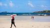 Mise en l'eau en kitesurf à Anse Mourouk sur l'île de Rodrigues