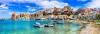 Vue sur une ville de Sicile et son port