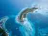 Vue du ciel du spot de Los Roques au Venezuela