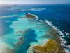 Vue aérienne de Los Roques au Venezuela