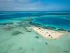 Vue aérienne du spot de kitesurf de Los Roques au Venezuela